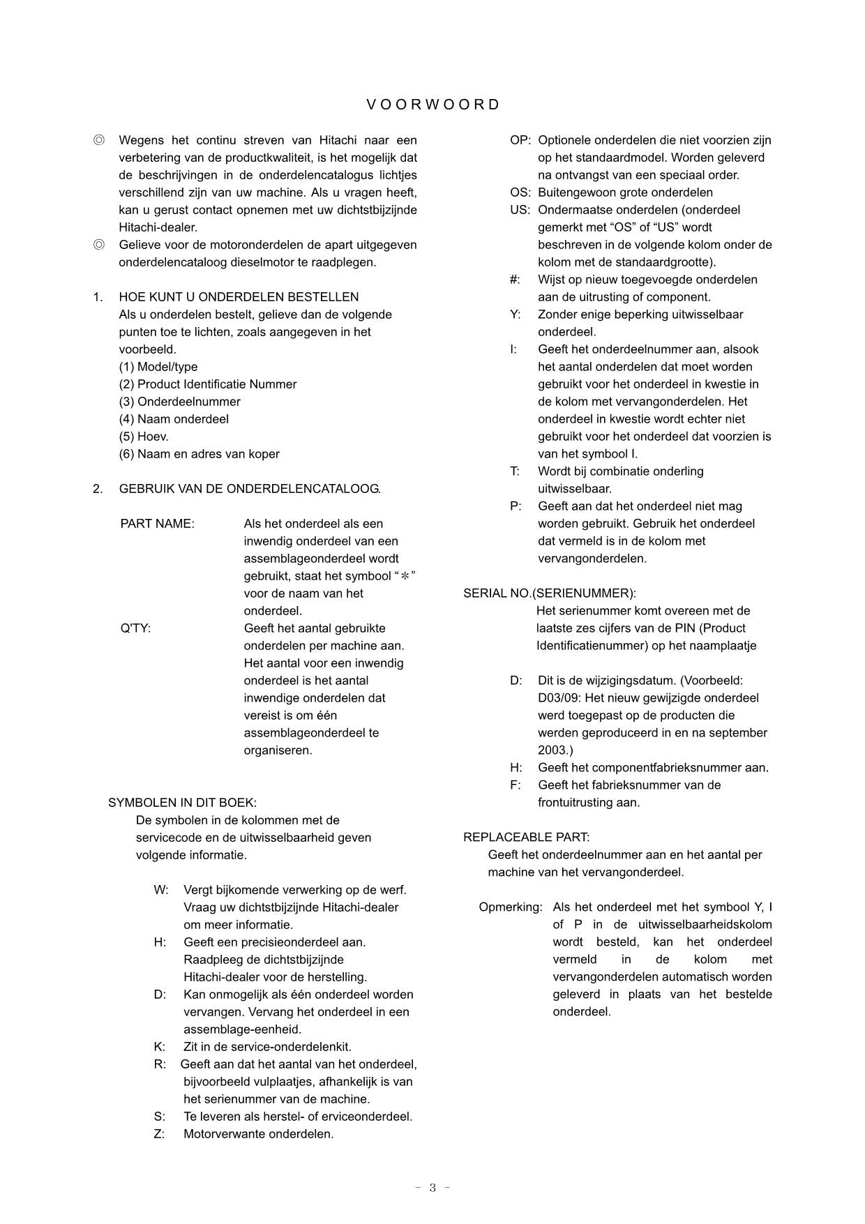 Hitachi ZW310 ZW310-A Wheel Loader Parts Catalog Manual SN 000101-up