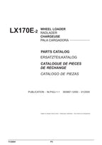 Hitachi LX170E-2 Wheel Loader Parts Catalog Manual SN 384F1500-up