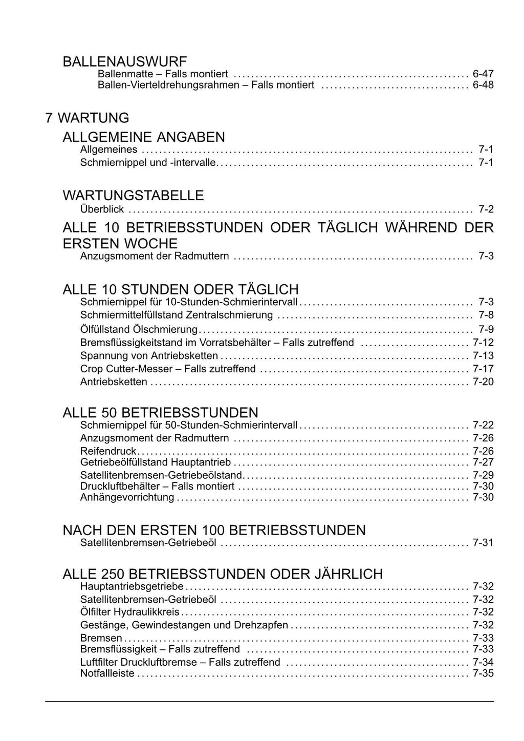 New Holland Roll Baler 135 ULTRA Rundballenpresse Betriebsanleitung Ab 7346