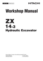 Hitachi ZX14-3 Excavator Workshop Service Repair manual
