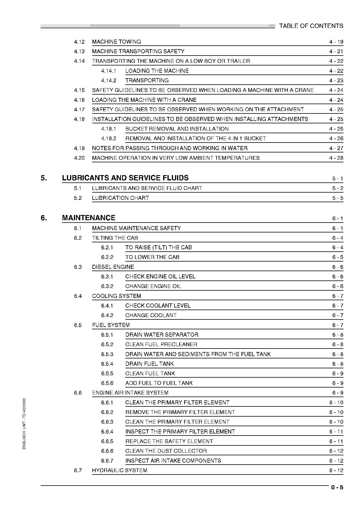 Liebherr LR641 CRAWLER LOADER Operators manual