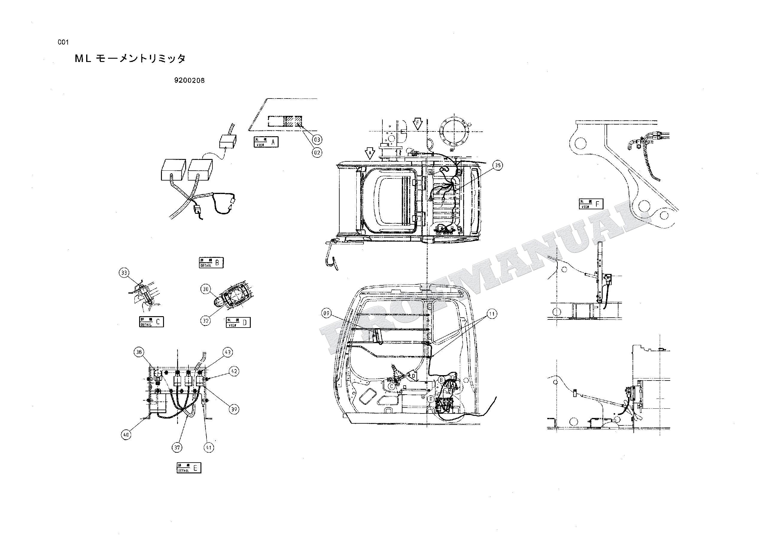 HITACHI ZAXIS ZX110 ZX110M ZX110-E ML Clane Excavator Parts Catalog Manual