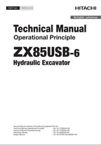 HITACHI ZAXIS ZX85USB-6 Excavator Operational Principle Technical Manual