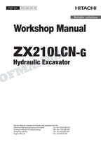 HITACHI ZX210LCN-G Excavator Repair Service Workshop Manual