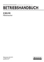 New Holland CX8 90 Mähdrescher Betriebsanleitung Ab 2001
