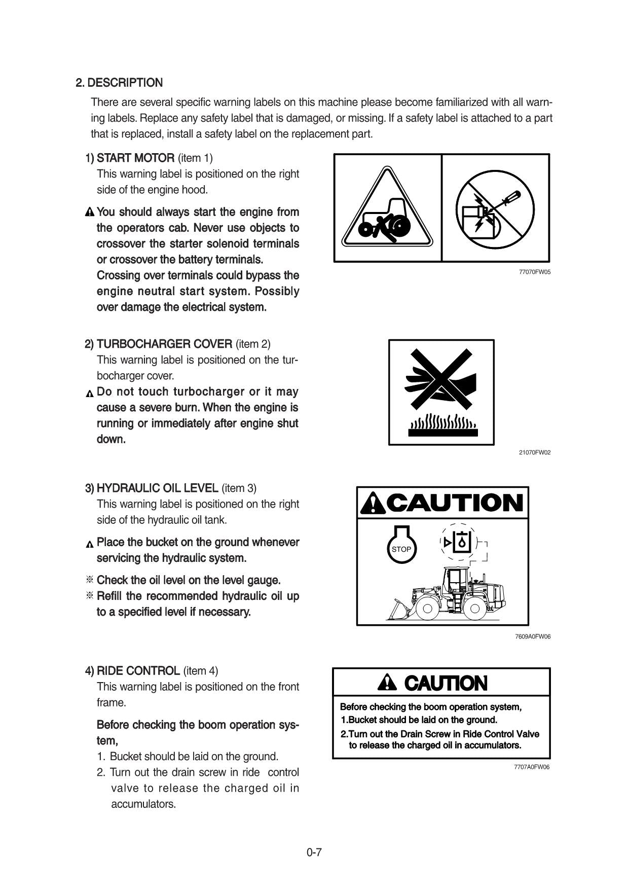 Manual de mantenimiento del operador de la cargadora de ruedas Hyundai HL985A