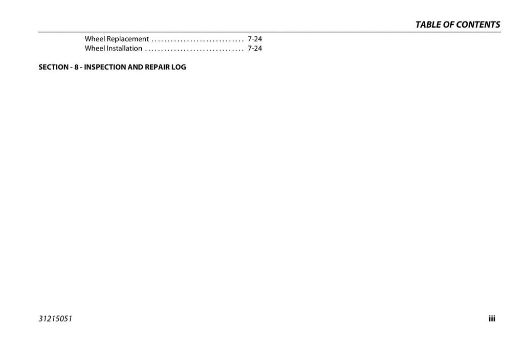 JLG 1100SJ Boom Lift Maintenance Operation Operators Manual 31215051