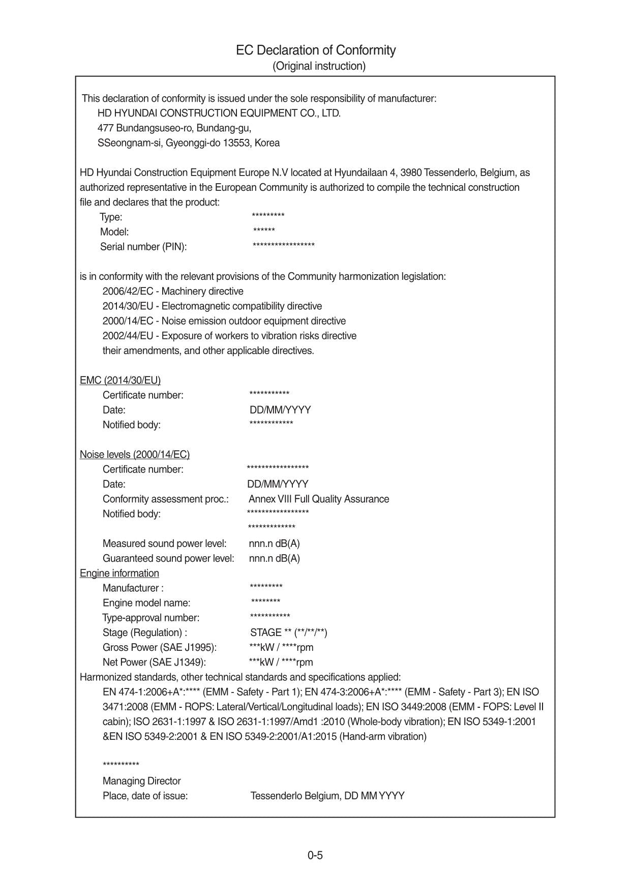 Hyundai HX235A LCR CRAWLER EXCAVATOR Operators Maintenance Manual