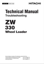 Hitachi ZW330 Wheel Loader Technical Manual Troubleshooting +Schematics