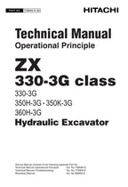 Hitachi ZX330-3G ZX350H-3G Excavator Operational Principle Service manual