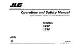 JLG 12SP 15SP Vertical Mast Maintenance Operation Operators Manual