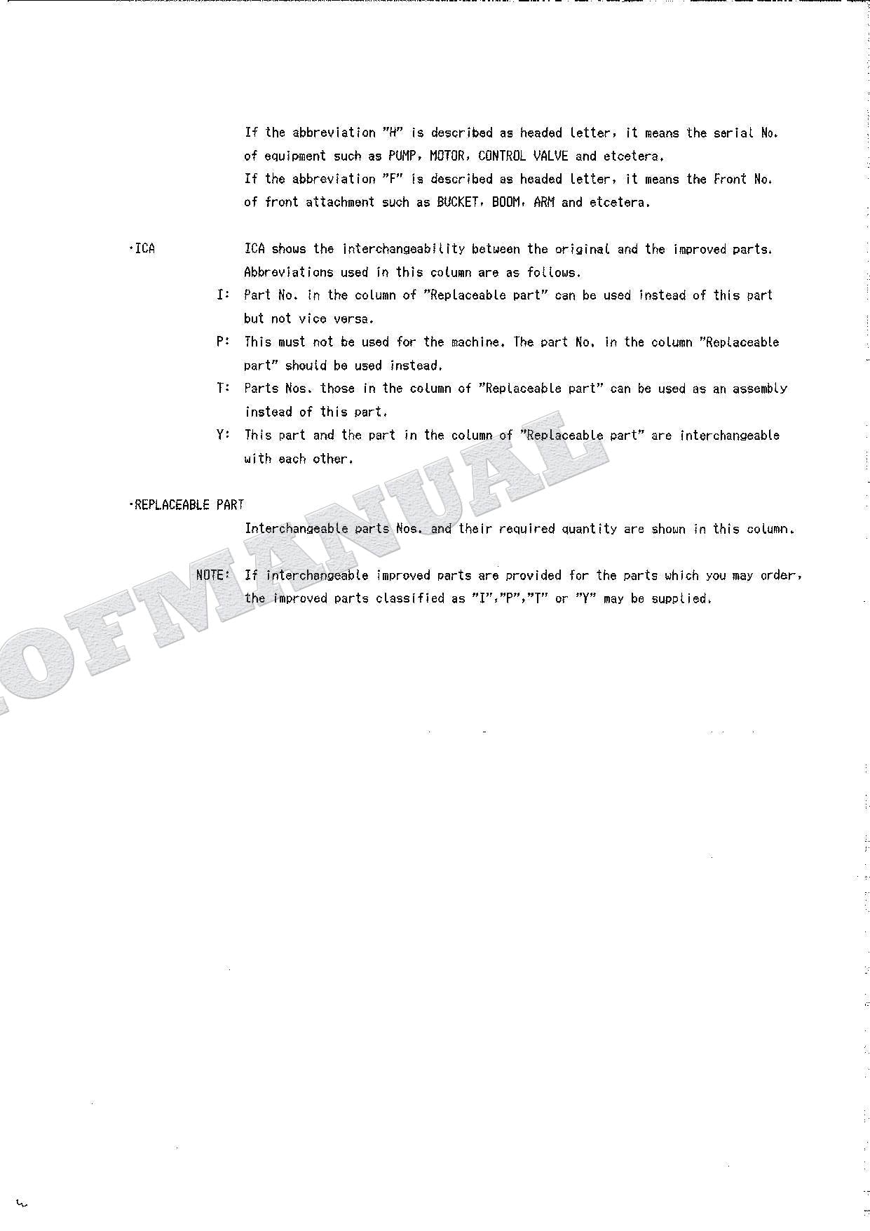 HITACHI EX160WD Excavator Parts Catalog Manual SN 1001-