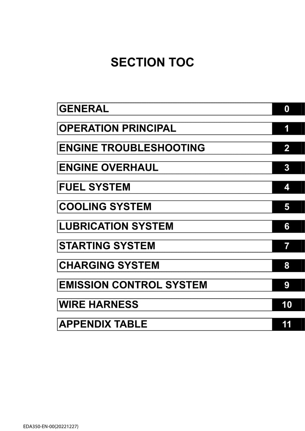 HITACHI 1KD Stage V Exhaust Emission Standard Engine Technical Service Manual