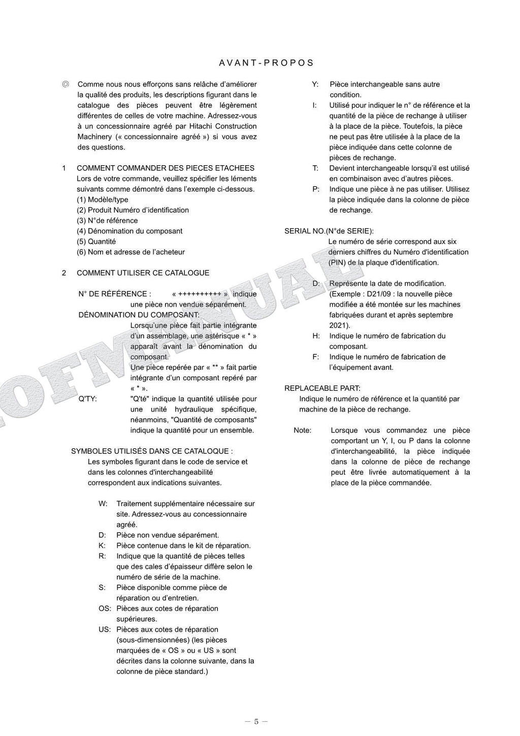 HITACHI ZAXIS ZX85USB-6 Equipment Component Excavator Parts Catalog Manual