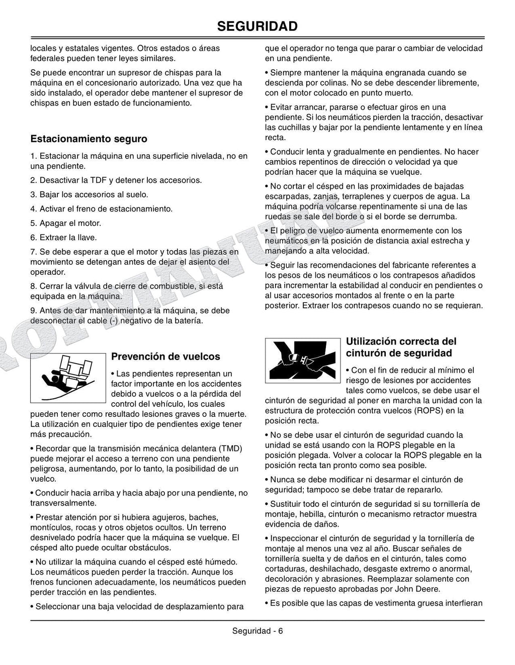 John Deere SN 4120 120101-610000 4320 130101-610000 Tractor Manual del Operador