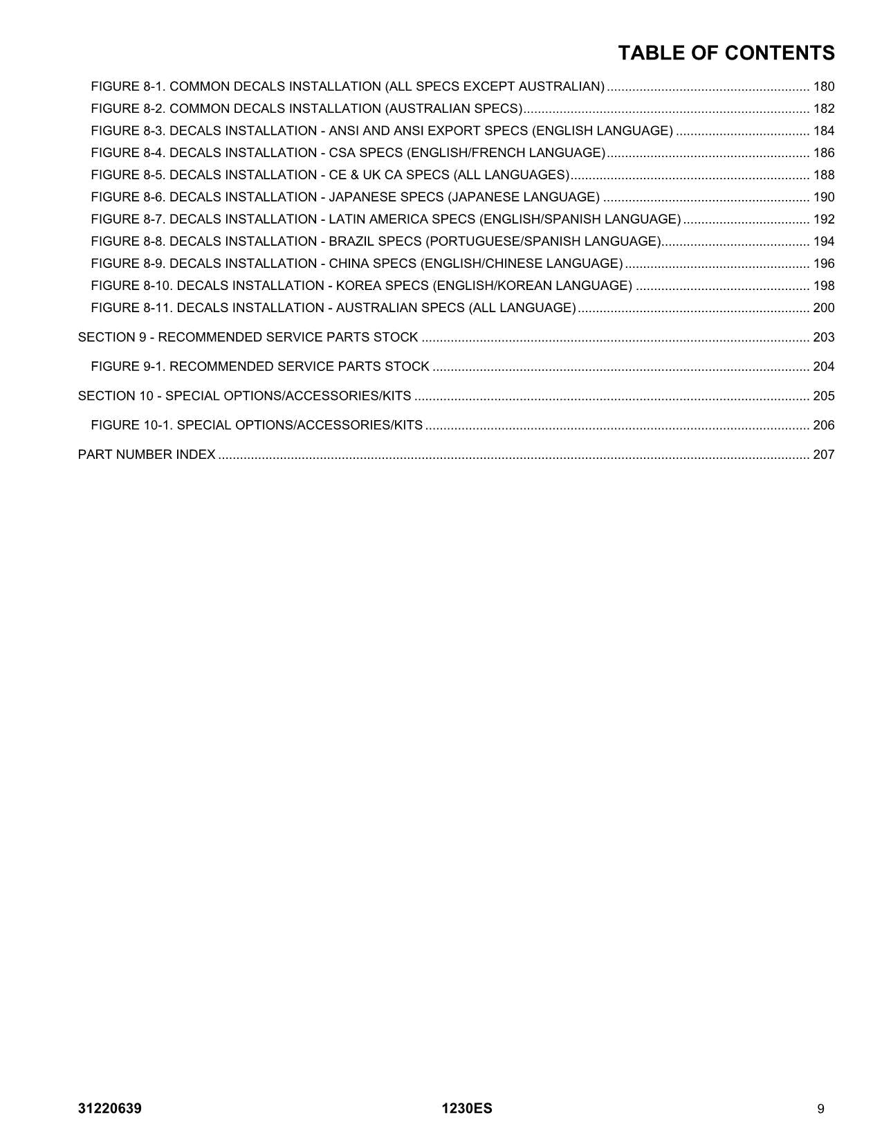 JLG 1230ES Vertical Mast Parts Catalog Manual