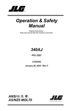 Manual del operador de mantenimiento y operación de la plataforma elevadora JLG 340AJ 31220362