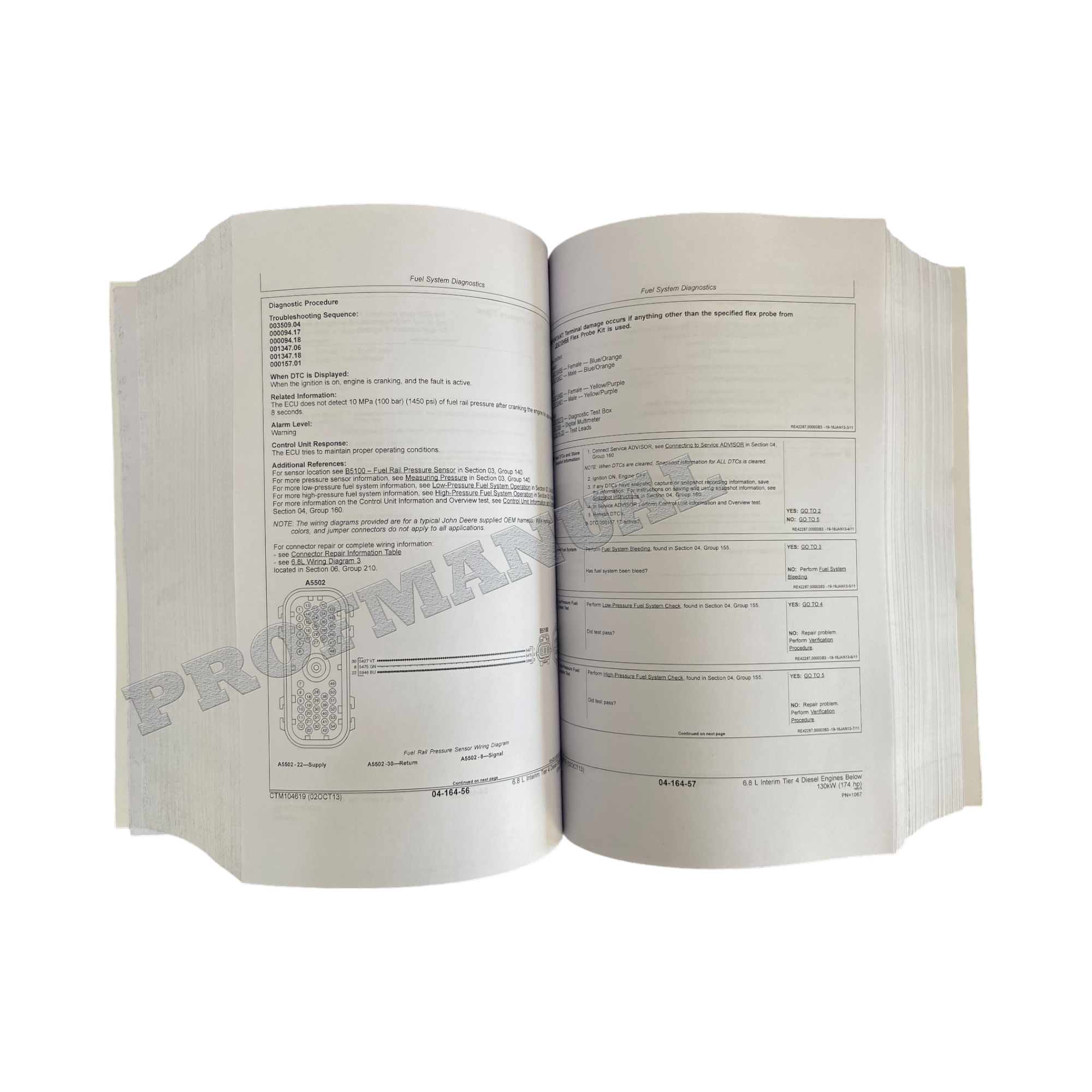 John Deere 6068 6.8L Engine Level 23 ECU REPAIR SERVICE MANUAL CTM104619