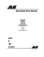 JLG 340AJ Boom Lift Parts Catalog Manual