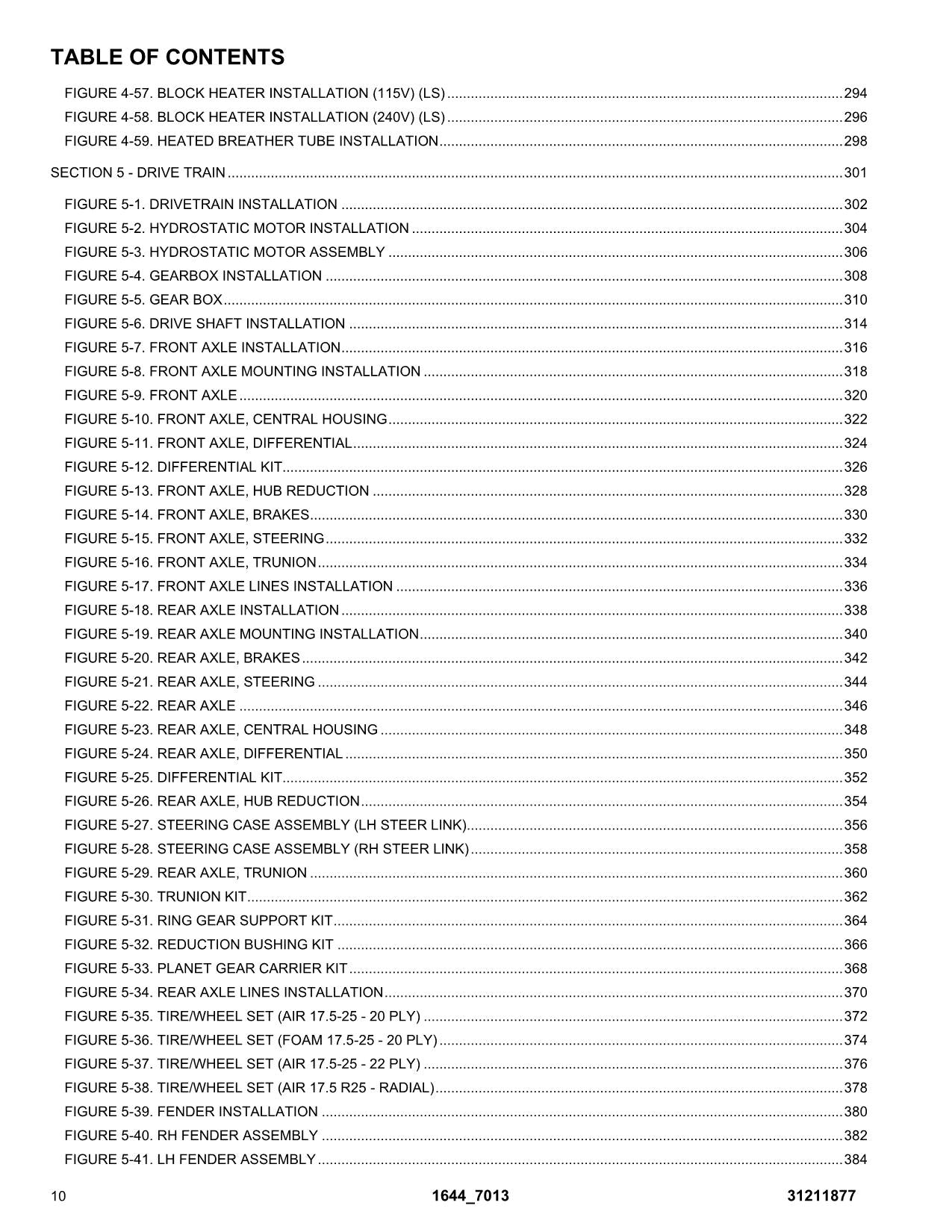 Manual del catálogo de piezas del manipulador telescópico JLG 1644 7013H 31211877