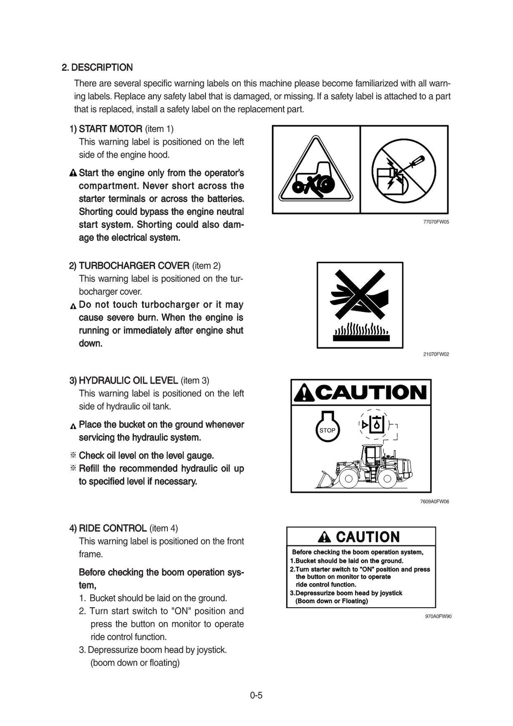 Manual de mantenimiento del operador de la cargadora de ruedas Hyundai HL975 T3