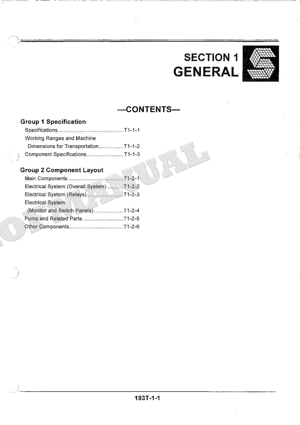 HITACHI EX225USR EXCAVATOR Service manual Operational Principle