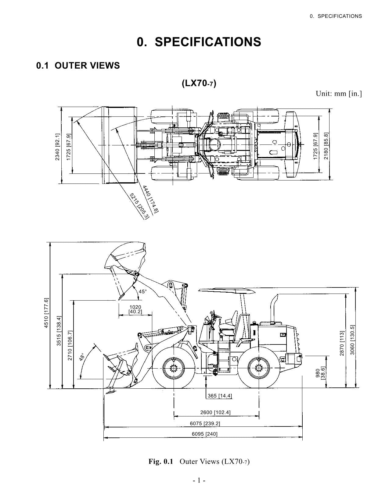 Hitachi LX70-7 LX80-7 Wheel Loader Technical Manual +Schematics KM-TL077E-00