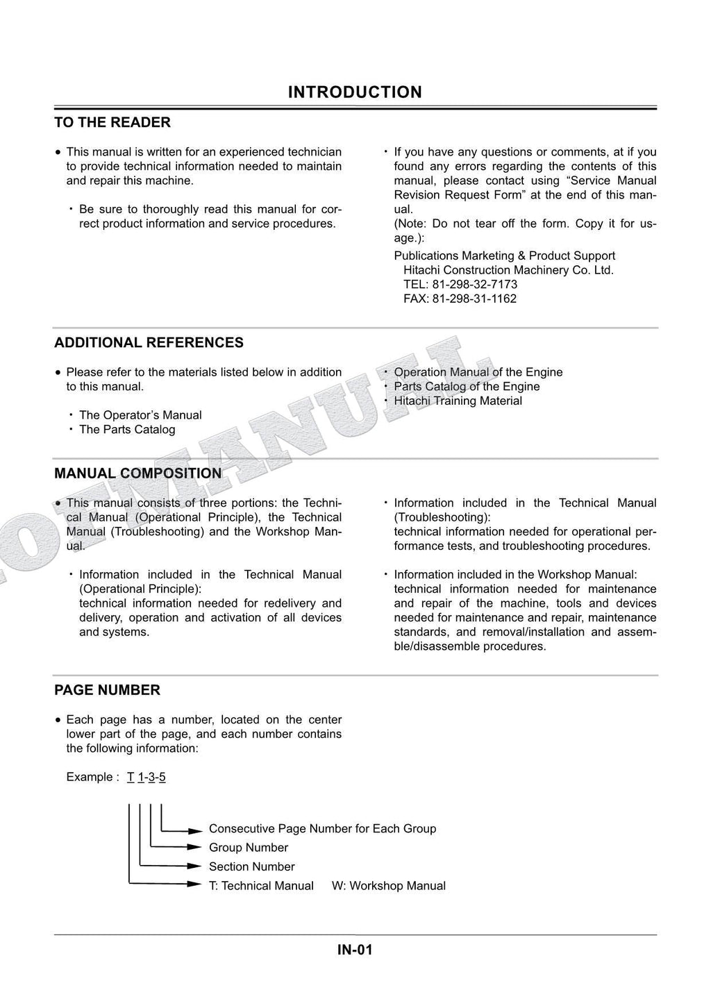 HITACHI ZX210W Excavator Service Repair Workshop manual
