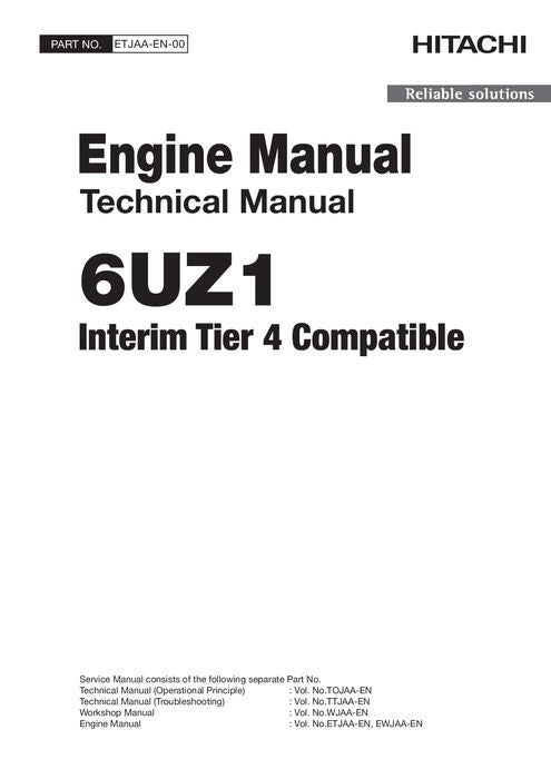 HITACHI 6UZ1 ENGINE INTERIM TIER 4 COMPATIBLE SERVICE MANUAL