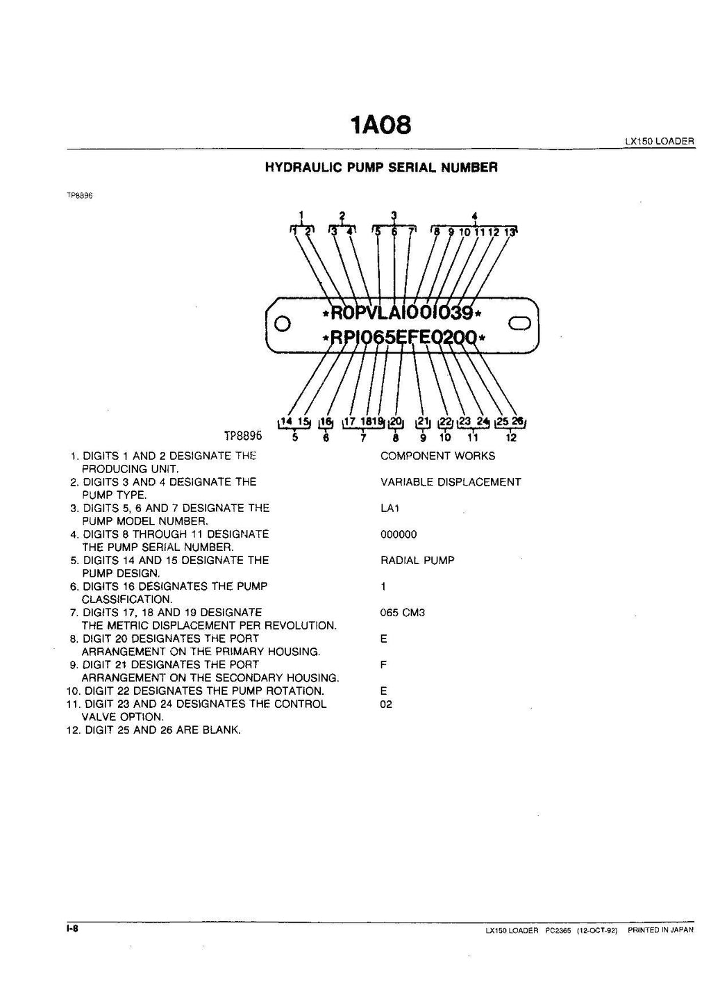 Hitachi LX150-2 Export Wheel Loader Parts Catalog Manual SN 02101-up