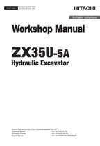 Manual de servicio y reparación de la excavadora Hitachi ZX35U-5A