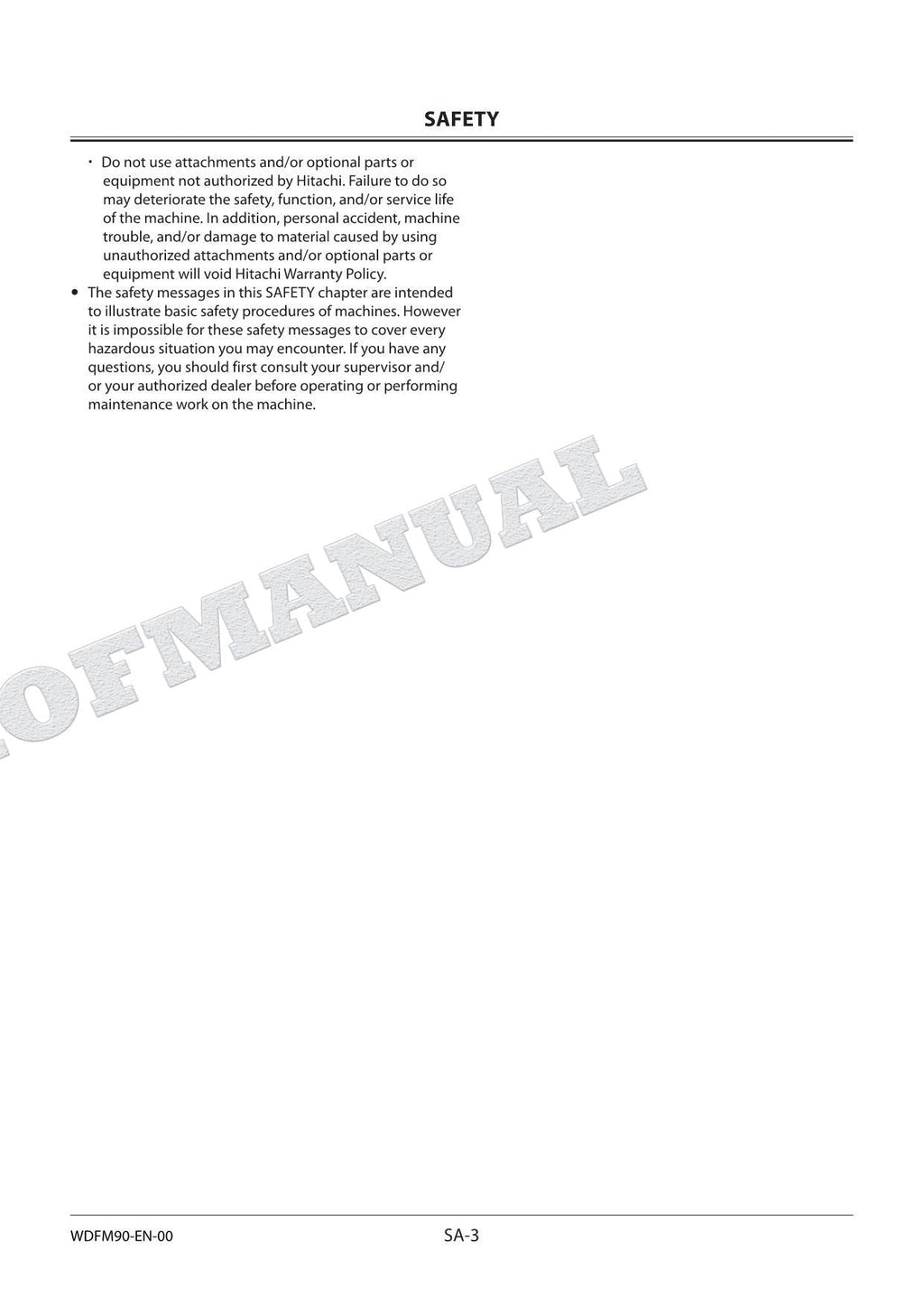 Manual de taller y servicio de reparación de la excavadora HITACHI ZH200-5A