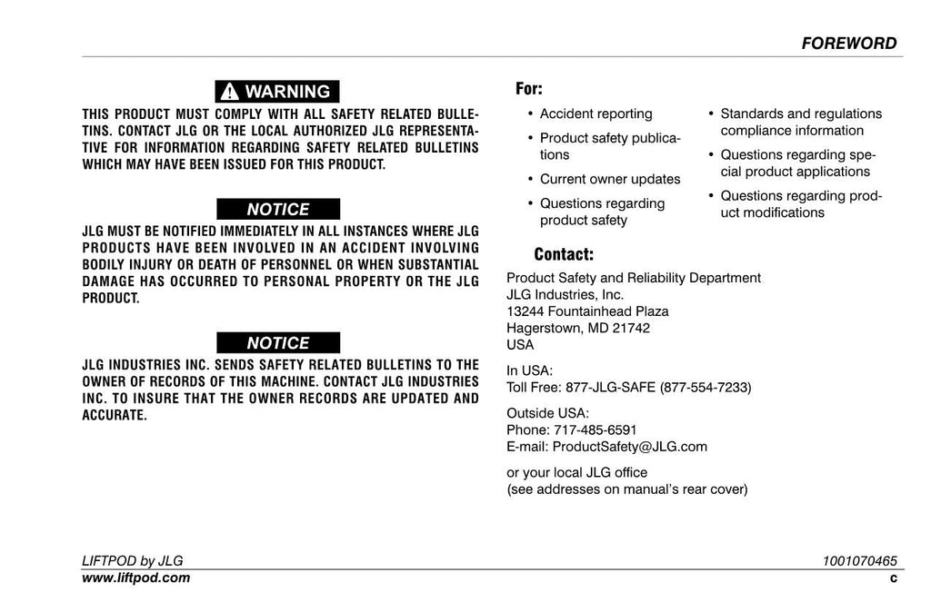 Catálogo de piezas del operador del mástil vertical JLG FS60 FS80 Manual de servicio