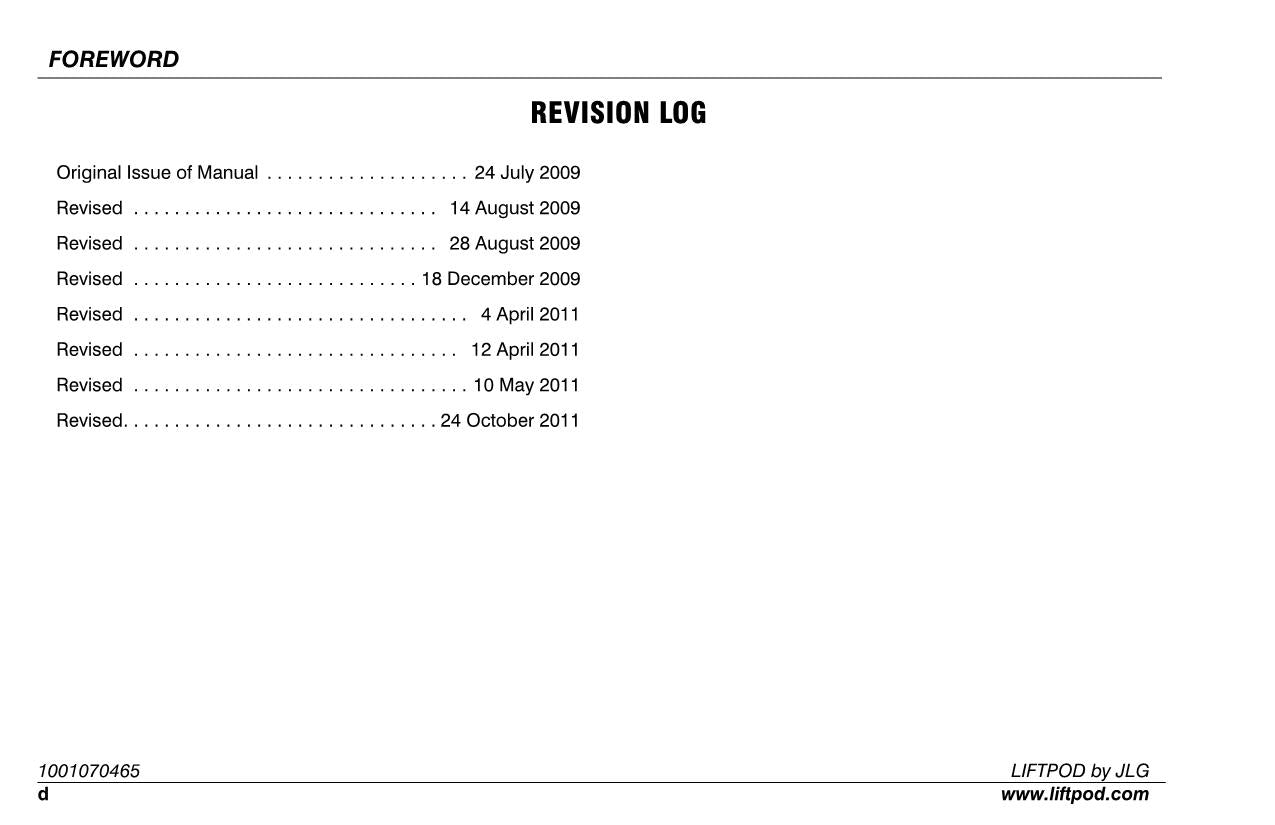 Catálogo de piezas del operador del mástil vertical JLG FS60 FS80 Manual de servicio