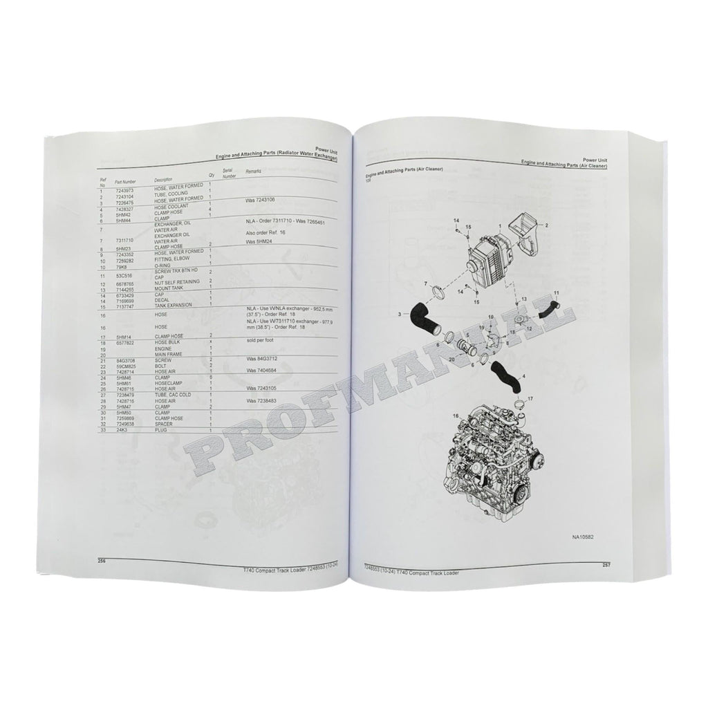 Bobcat T740 Compact Track Loader Parts Catalog Manual B3CA11001-