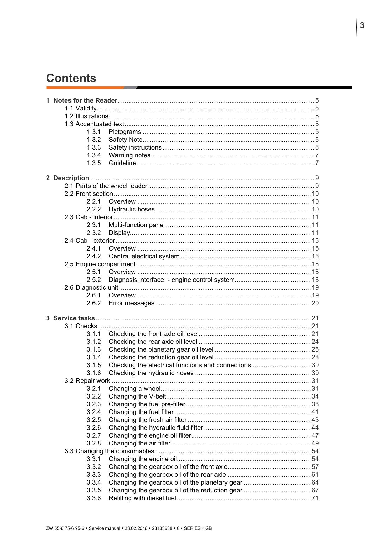 Hitachi ZW65-6 ZW75-6 ZW95-6 Wheel Loader Service Manual +Schematics