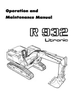 Liebherr R932 Litronic Excavator Operators manual serial .235l