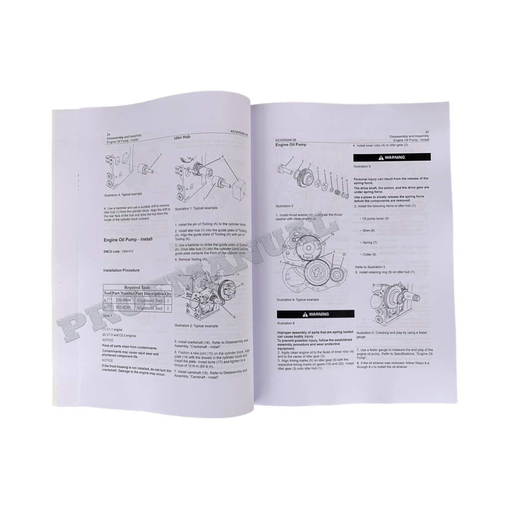 Caterpillar Cat C1.1 C1.5 C2.2 Engine Service Manual Disassem Assem