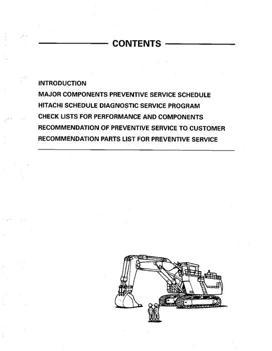 HITACHI EX750-5 EX800H-5 EXCAVATOR SERVICE MANUAL KO21200