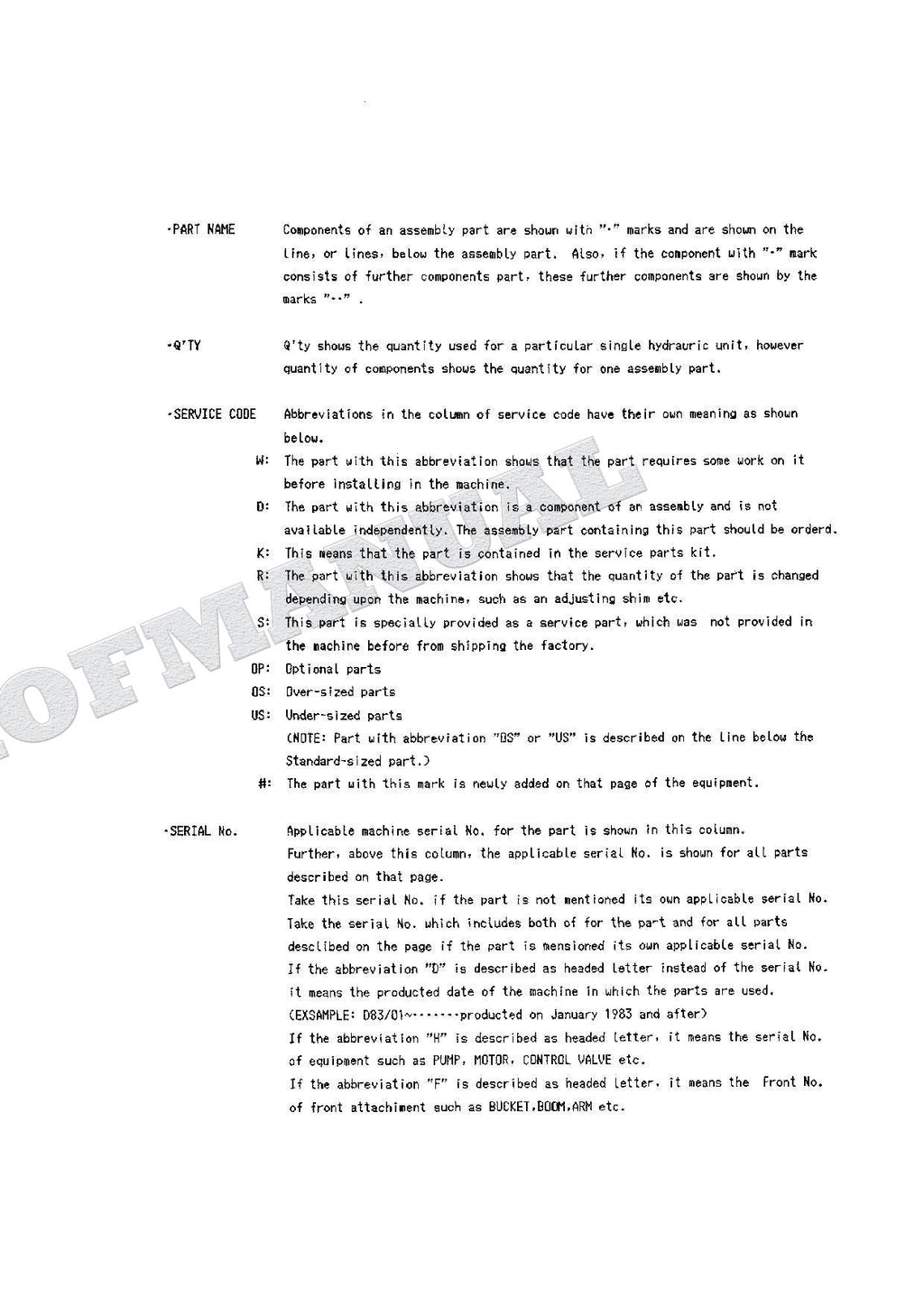 HITACHI UH045-7 UH063 Equip Component Excavator Parts Catalog Manual P129-E1-5