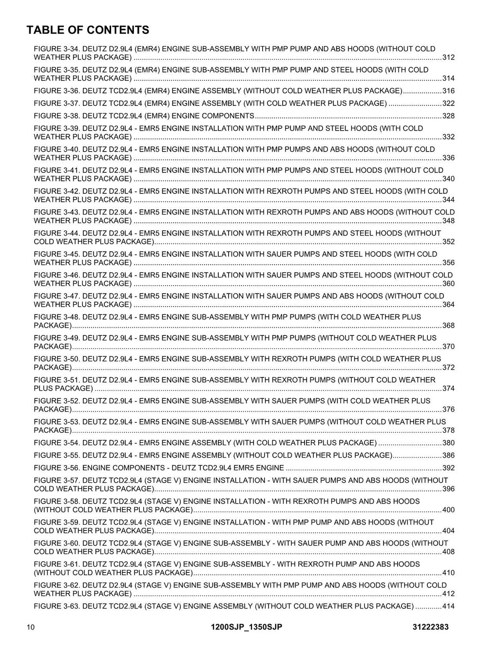 JLG 1200SJP 1350SJP Boom Lift  Parts Catalog Manual