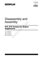 Caterpillar 815 816 Compactor Engine Suppl Disassembly Assembly Service Manual