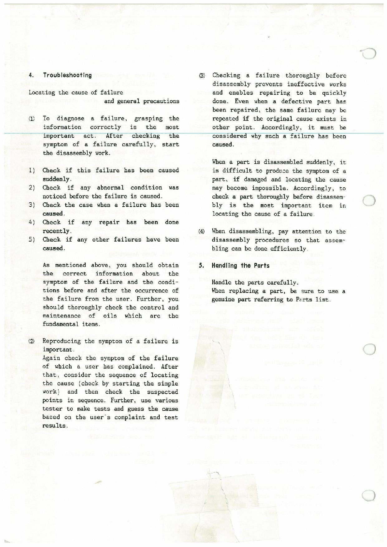 Hitachi FL270-1 Wheel Loader Workshop Manual