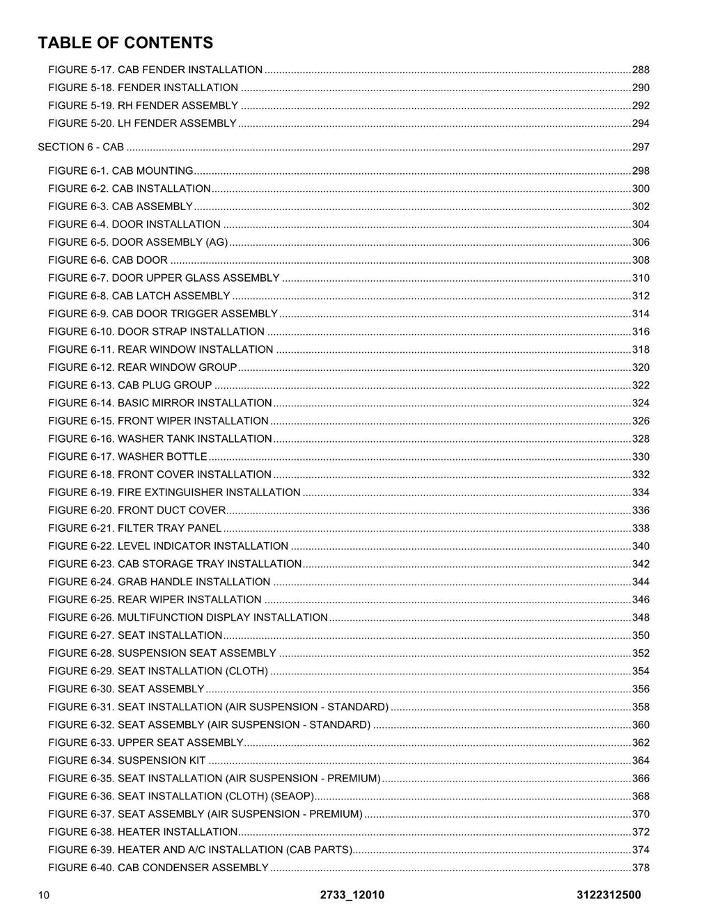 JLG  12010 2733 Telehandler Parts Catalog Manual