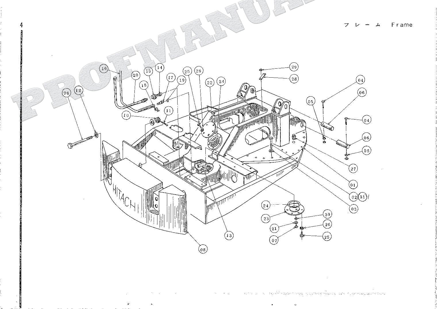 HITACHI UH03D Excavator Parts Catalog Manual