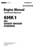 Hitachi 6HK1 GB3 STNDRD Operat Troubleshoot Workshop Engine Service Manual Scheme