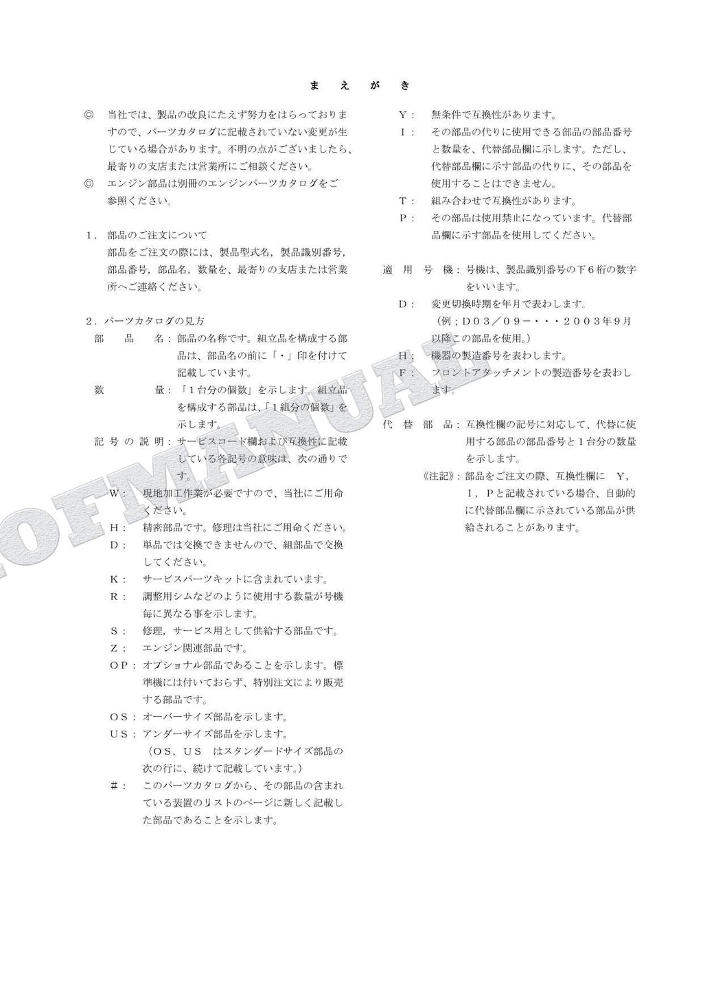 Manual del catálogo de piezas de la excavadora estándar con brazo deslizante HITACHI ZX225US ZX225USR