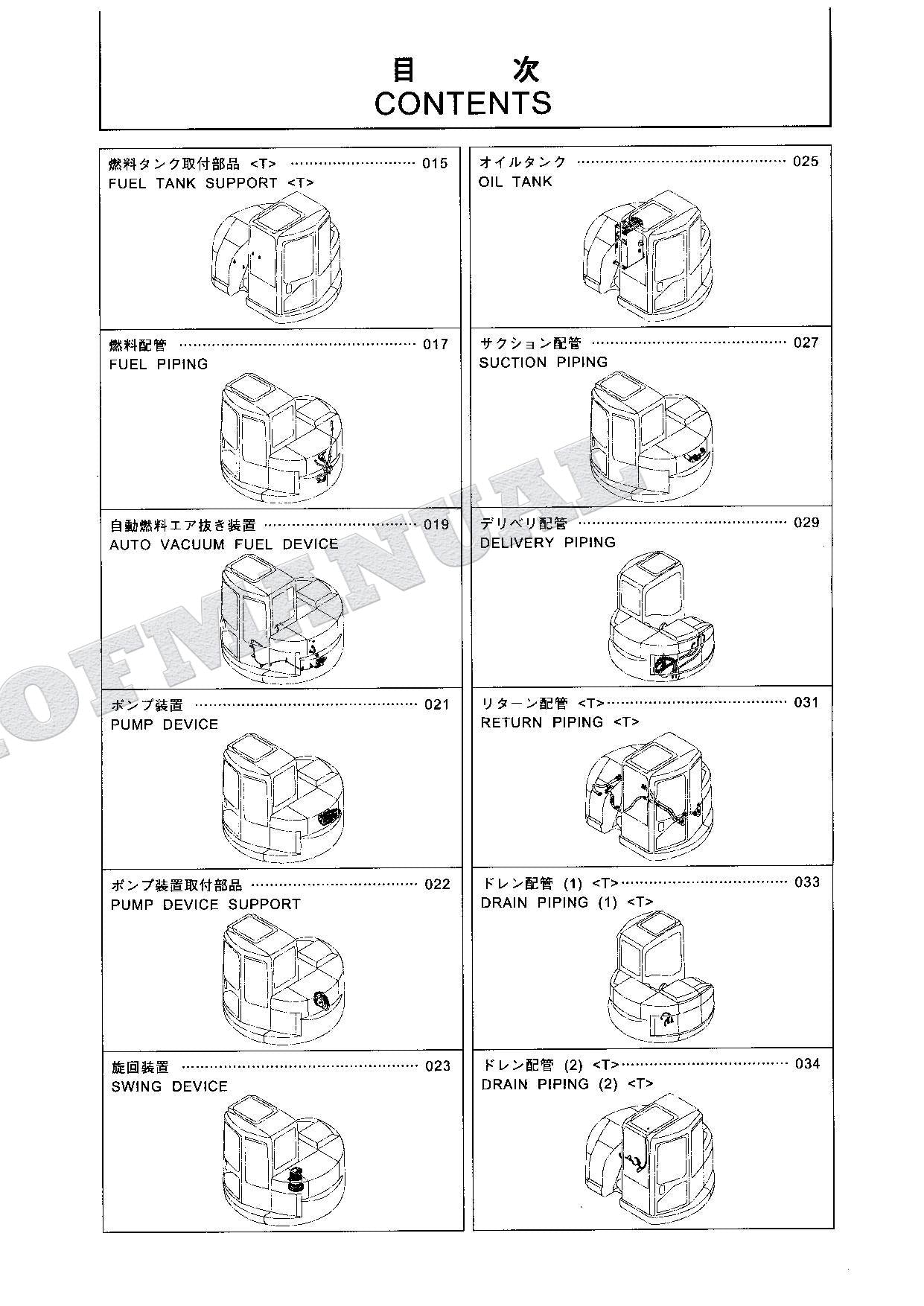 HITACHI ZAXIS ZX75URT Excavator Parts Catalog Manual SN 000201-