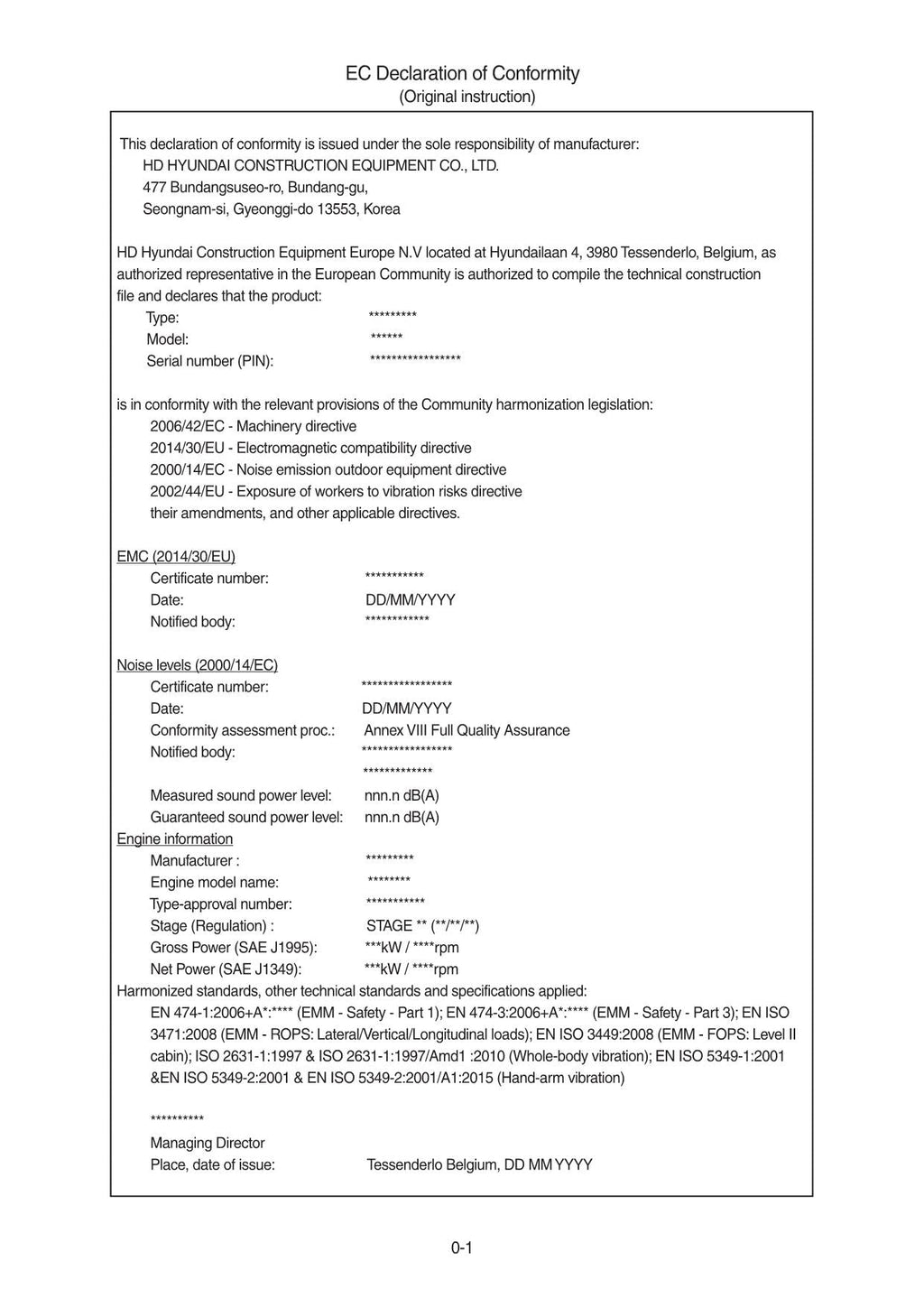 Hyundai HX85A CRAWLER EXCAVATOR Operators Maintenance Manual