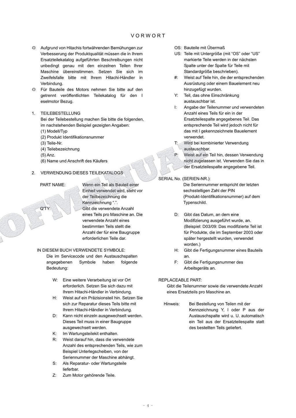 Manual del catálogo de piezas de la excavadora de cabina alta fija HITACHI ZX225USR-3 ZX240-3